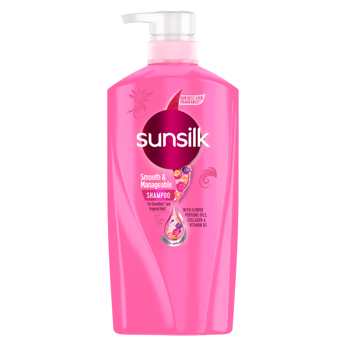 Sunsilk Pink Shampoo Pump Smooth & Manageable 625ml