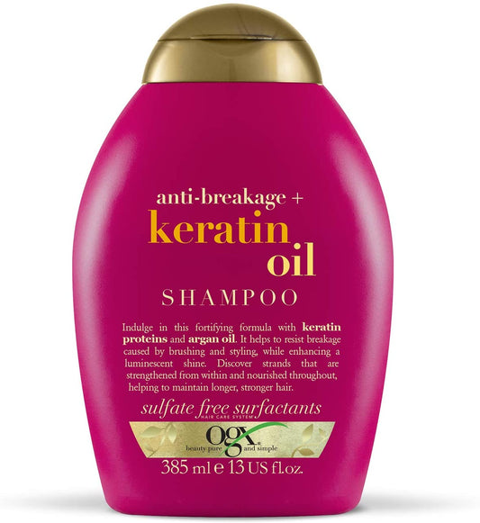 OGX Shampoo Anti Breakage Keratin Oil (Sulphate Free) 385 Ml