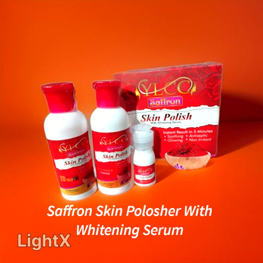 YLCC Saffron Organic Skin Polisher Kit With Whitening Booster Serum