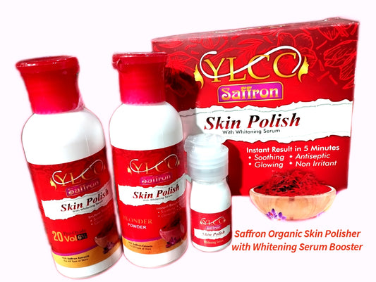 YLCC Saffron Organic Skin Polisher Kit With Whitening Booster Serum