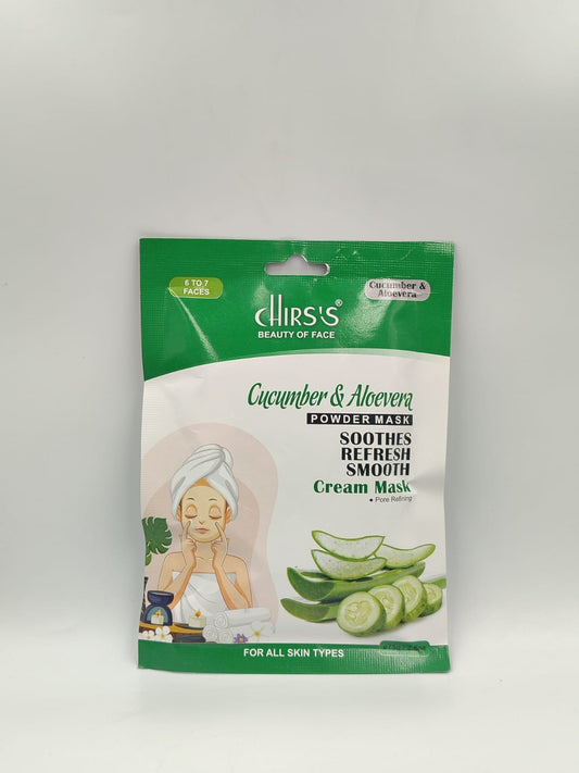 Chirs Cucumber & Aloevera Powder Mask Soothes Refresh & Smooth Skin -75GM