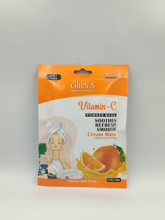 Chirs Vitamin-C Powder Mask Soothes Refresh & Smooth Skin -75GM