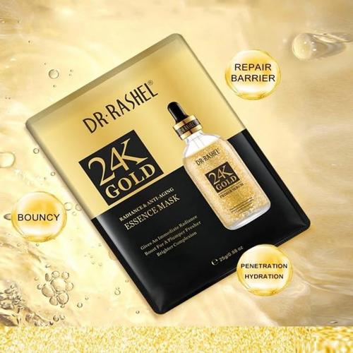 DR RASHEL 24K GOLD ESSENCE FACIAL MASK (5 Masks)