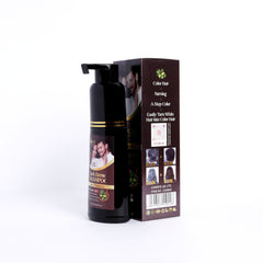 Chirs Professional Hair Color Shampoo 3 in 1 For Hair , Beard And Moustache 200ml - Dark Brown