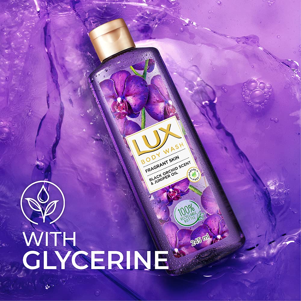 Lux Shower Gel, Black Orchid Fragrance & Juniper Oil Bodywash (245 ml)