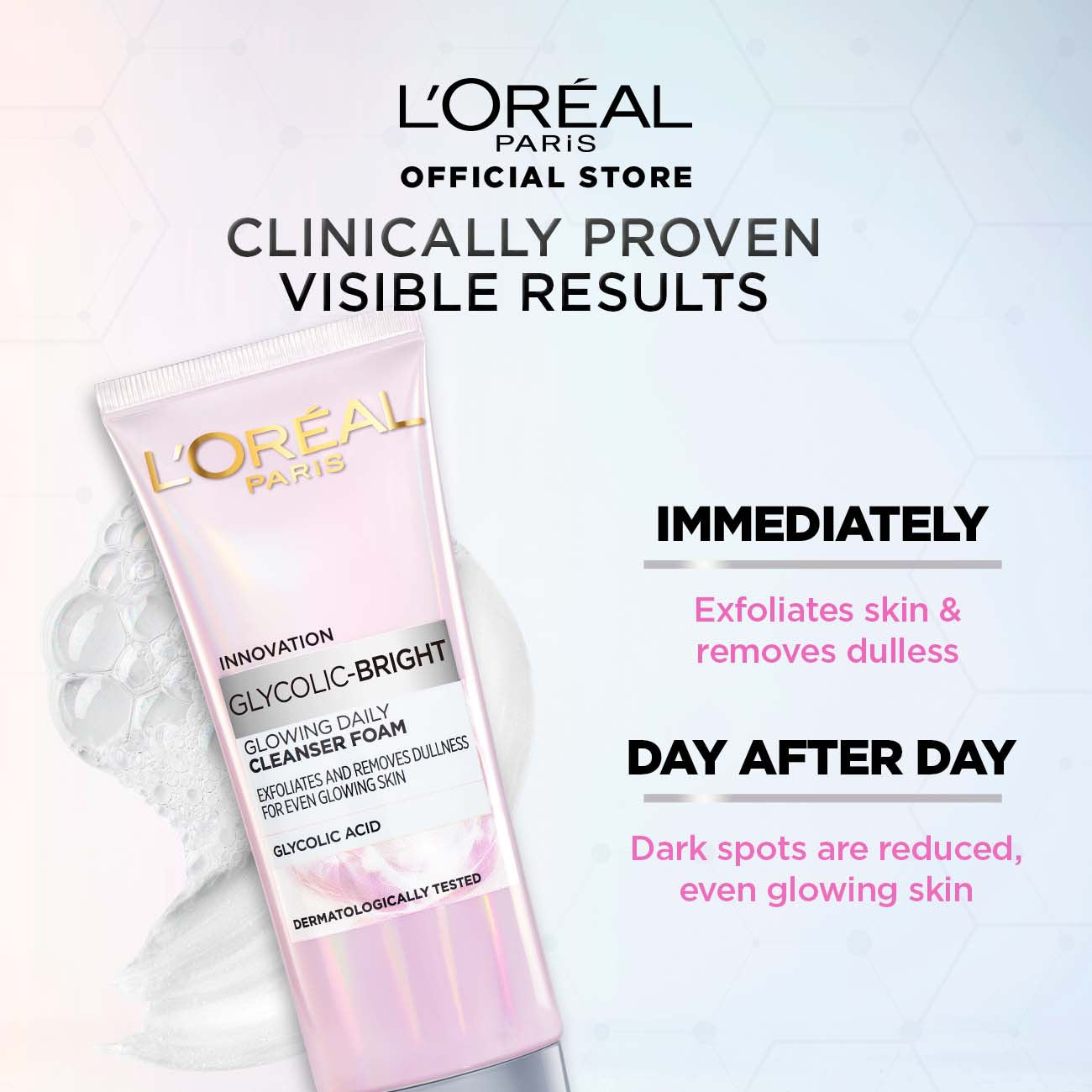 Loreal Paris Glycolic Bright Glowing Daily Face Wash 100ml