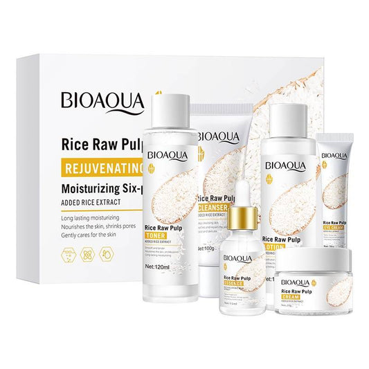 Bioaqua Rice Skin Care kit All in One Rice Raw Pulp Skin Care Products Set