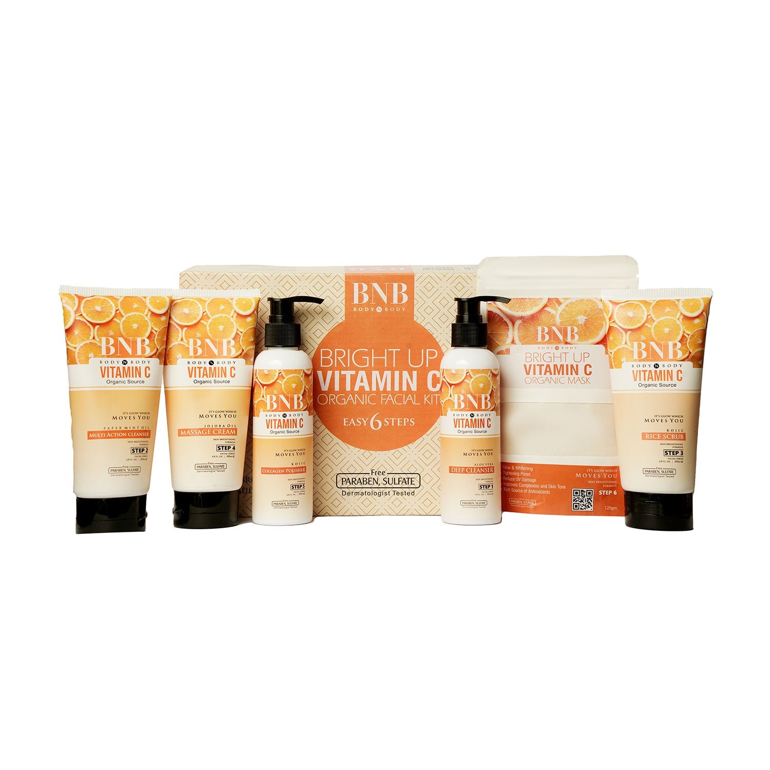 BNB Vitamin C  Facial Kit (6 Step)