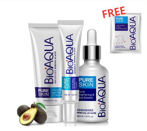 BioAqua 4 Pcs Skincare Products set for Acne Treatment