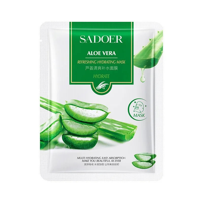 Sadoer Pack of 10 Plant Fruit Moisturizing Hydration Facial Sheet Mask