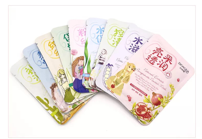 BIOAQUA Pack of 5 Extract Plant Multiple Essence Facial Sheet Mask