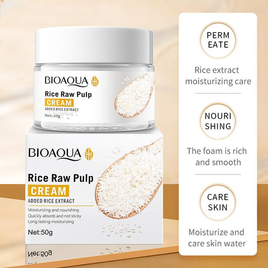 BIOAQUA Rice Raw Pulp Facial Cream - Moisturizing Face Cream