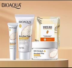 Bioaqua Pack of 4 Glow & Glowing Rice Skincare Series