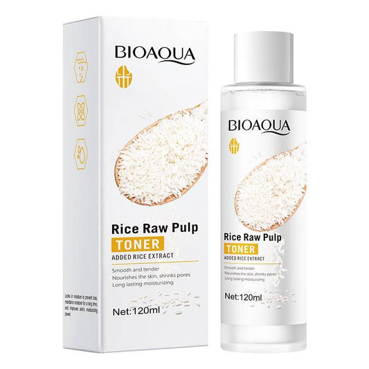 BioAqua Rice Raw Pulp Hydrating Moisturizing Softening Face Toner