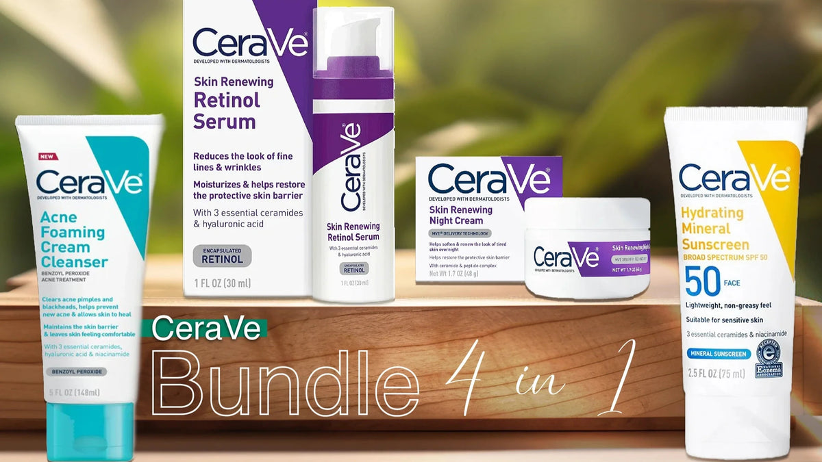 CeraVe 4 in 1 Skincare Bundle For Glowing & Brightening