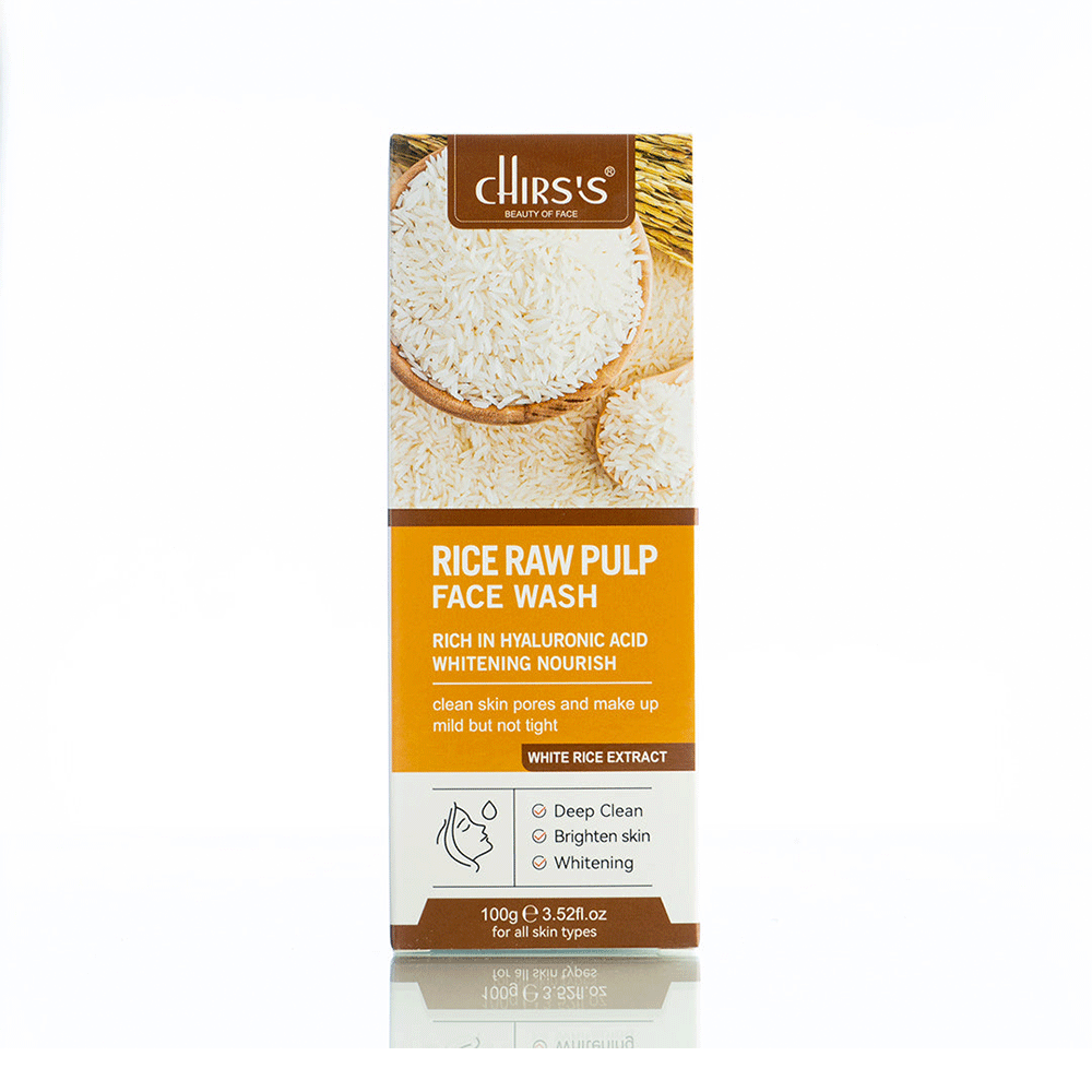 Chirs's Rice Raw Pulp Face Wash Rich In Hyaluronic Acid Whitening Nourish 100g