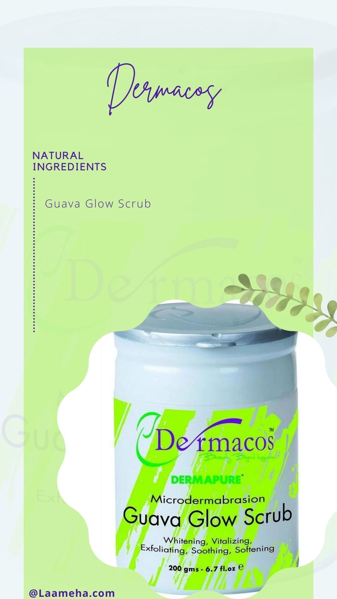 dermacos guava glow scrub - 200gm