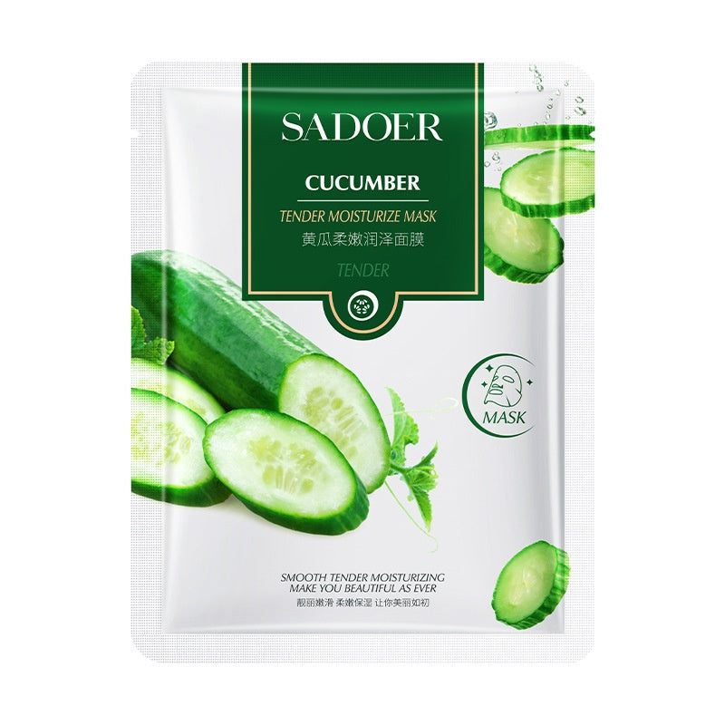 Sadoer Pack of 10 Plant Fruit Moisturizing Hydration Facial Sheet Mask