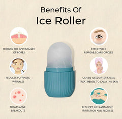 Silicone Capsule Ice Massager, Face Beauty Lifting Tool, Contouring Acne Eye Skin Educe Massager Roller, Silicone Freezing Beauty Swelling Face Massager Moisturizing Washable Oven Icing Mould