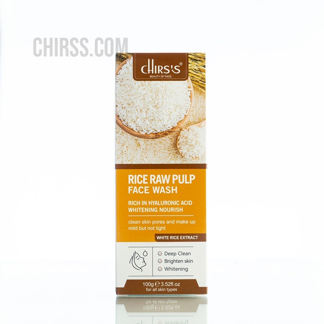 Chirs's Rice Raw Pulp Face Wash Rich In Hyaluronic Acid Whitening Nourish 100G