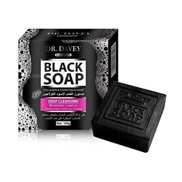 Dr Rashel Charcoal Black Soap Deep Cleansing Facial Soap Tighten Pores, Acne & Oil Control - 100g