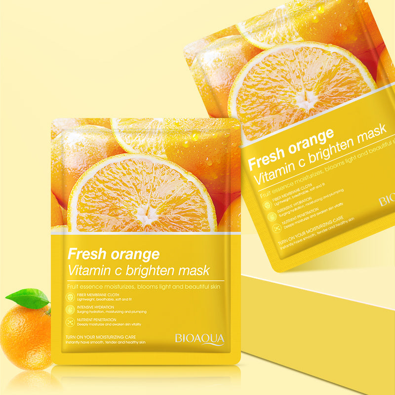 BIOAQUA Fresh Orange Vitamin C Brighten Face Sheet Mask