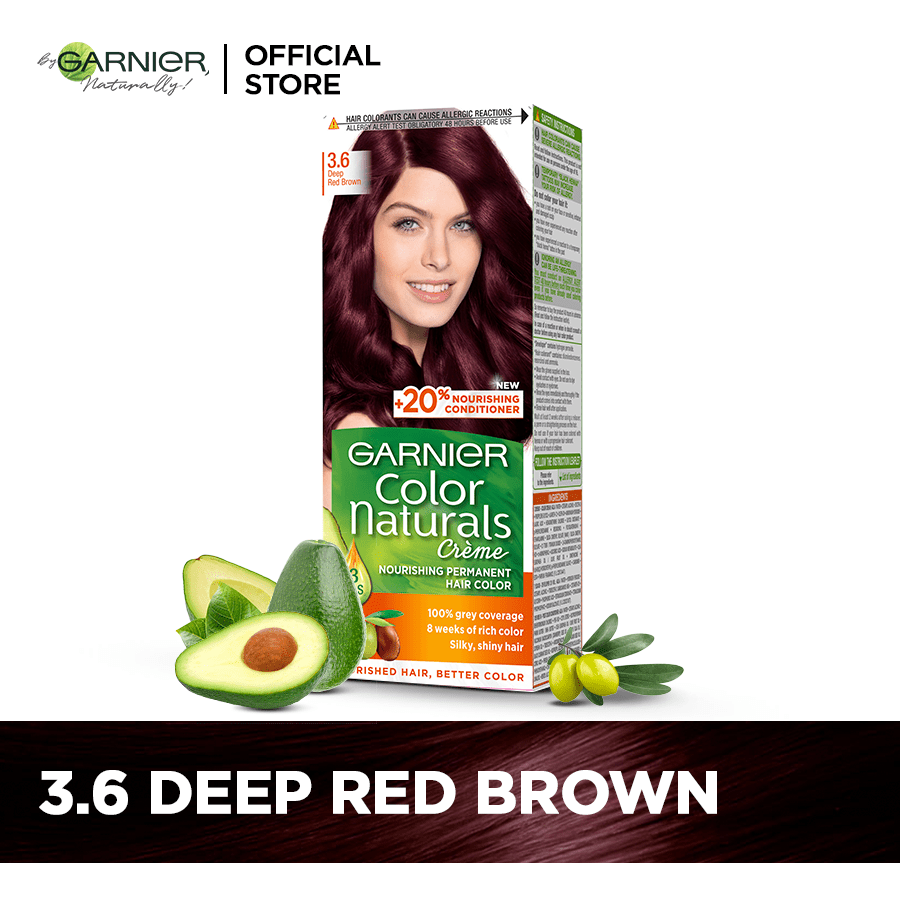 Garnier Color Naturals - 3.6 Deep Red Brown