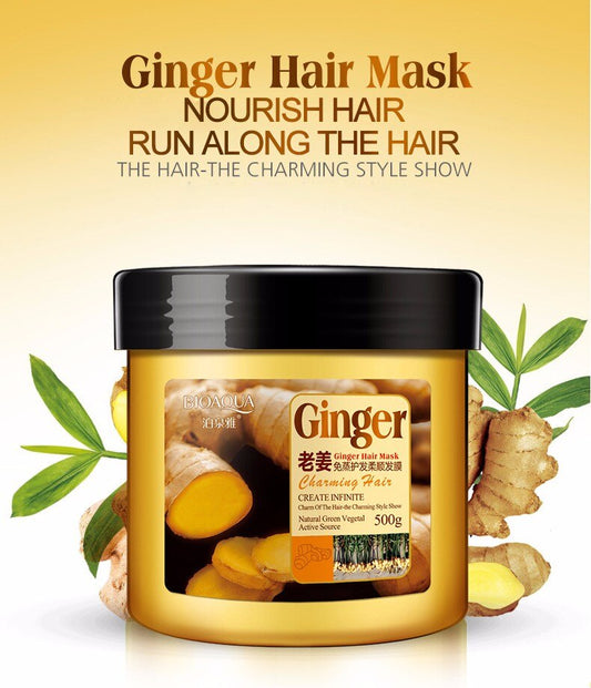 Bioaqua Pack of 2 Ginger Shampoo And Ginger Hair Mask For Dry Damaged Hair