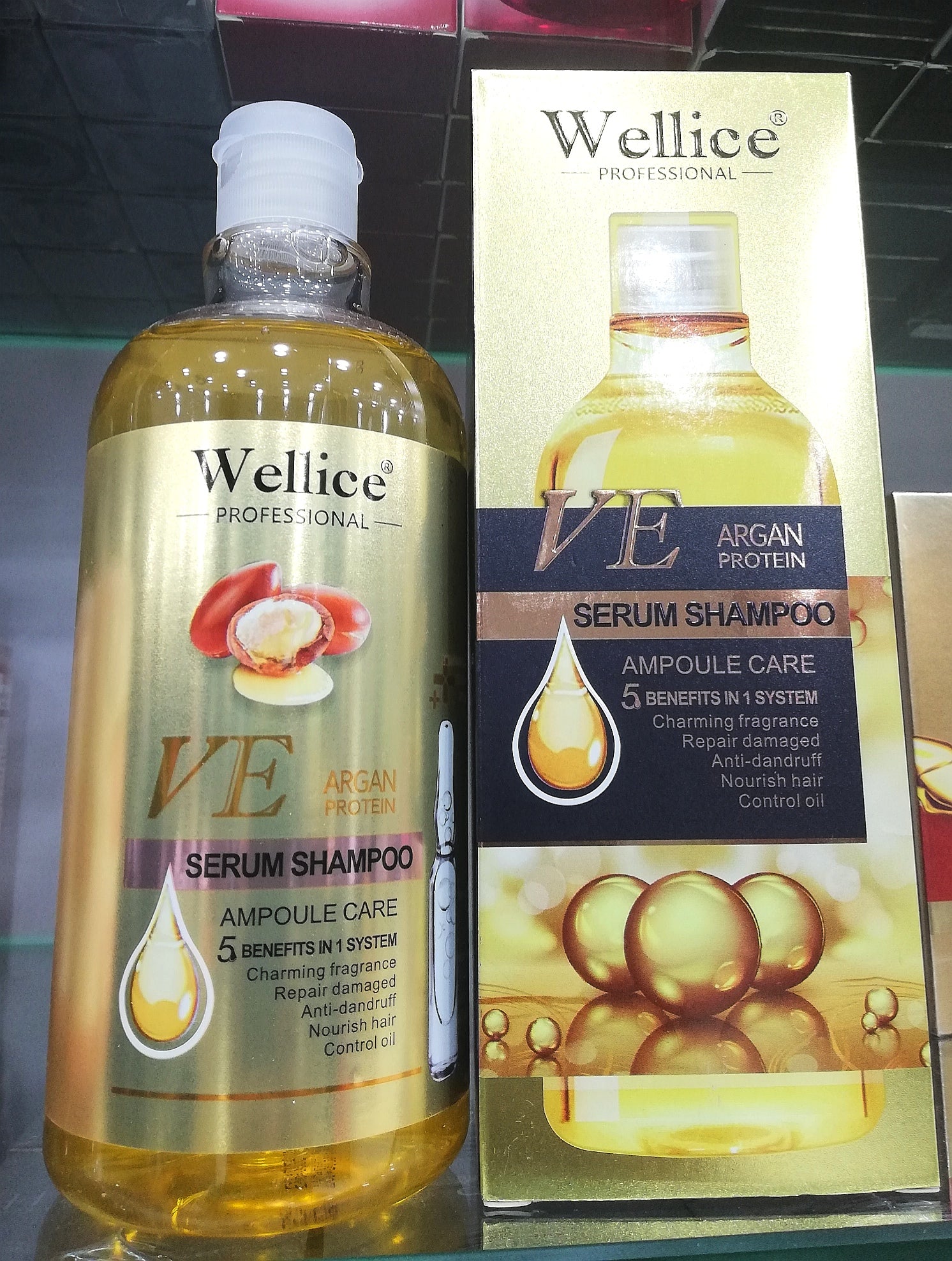 Wellice Argan Protein Serum Shampoo Professional 500ml