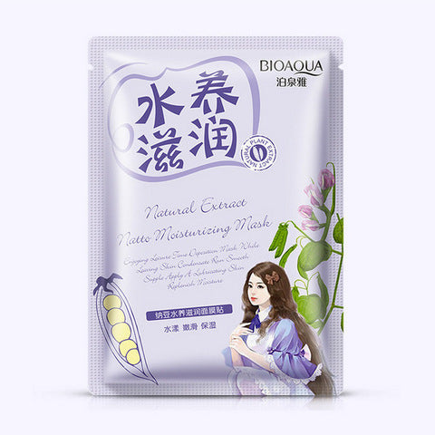 BIOAQUA Natto Extract Plant Essence Facial Sheet Mask