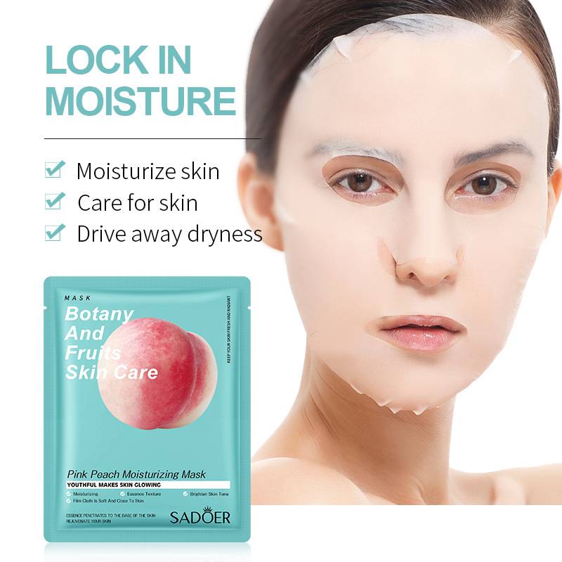 Sadoer Botany And Fruits Pink Peach Moisturizing Face Sheet Mask