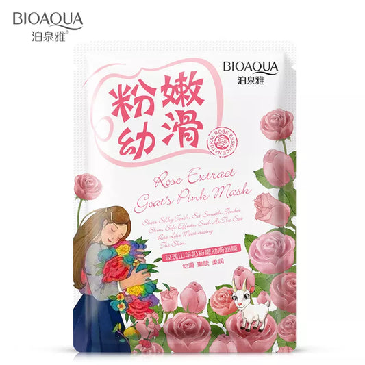 BIOAQUA Rose Extract Plant Essence Facial Sheet Mask