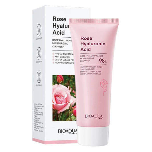 Bioaqua Rose Hyaluronic Acid Moisturizing Oil Control Facial Cleanser 100g