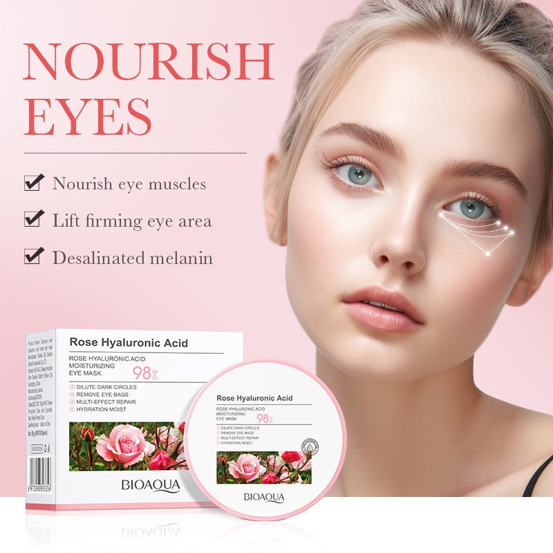 Bioaqua Rose Hyaluronic Acid Remove Eye Bags Eye Mask 60pcs