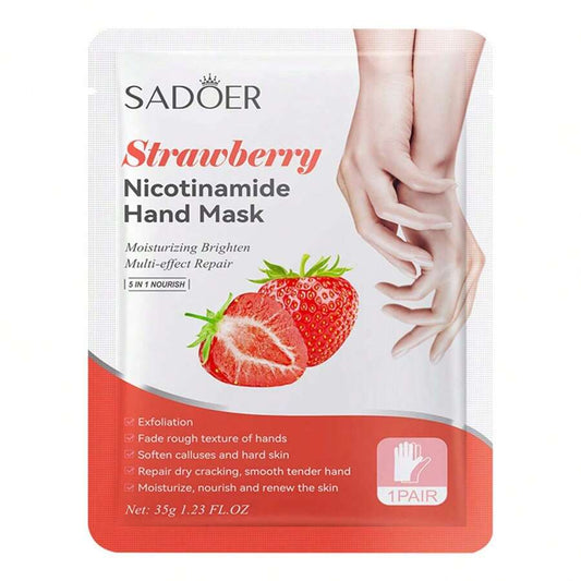 Sadoer Strawberry Nicotinamide Moisturizing Hand mask