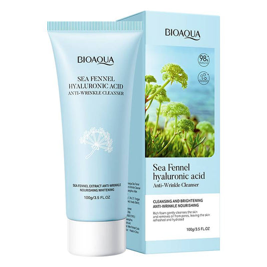 Bioaqua Sea Fennel Hyaluronic Acid Anti-Wrinkle Facial Cleanser 100g