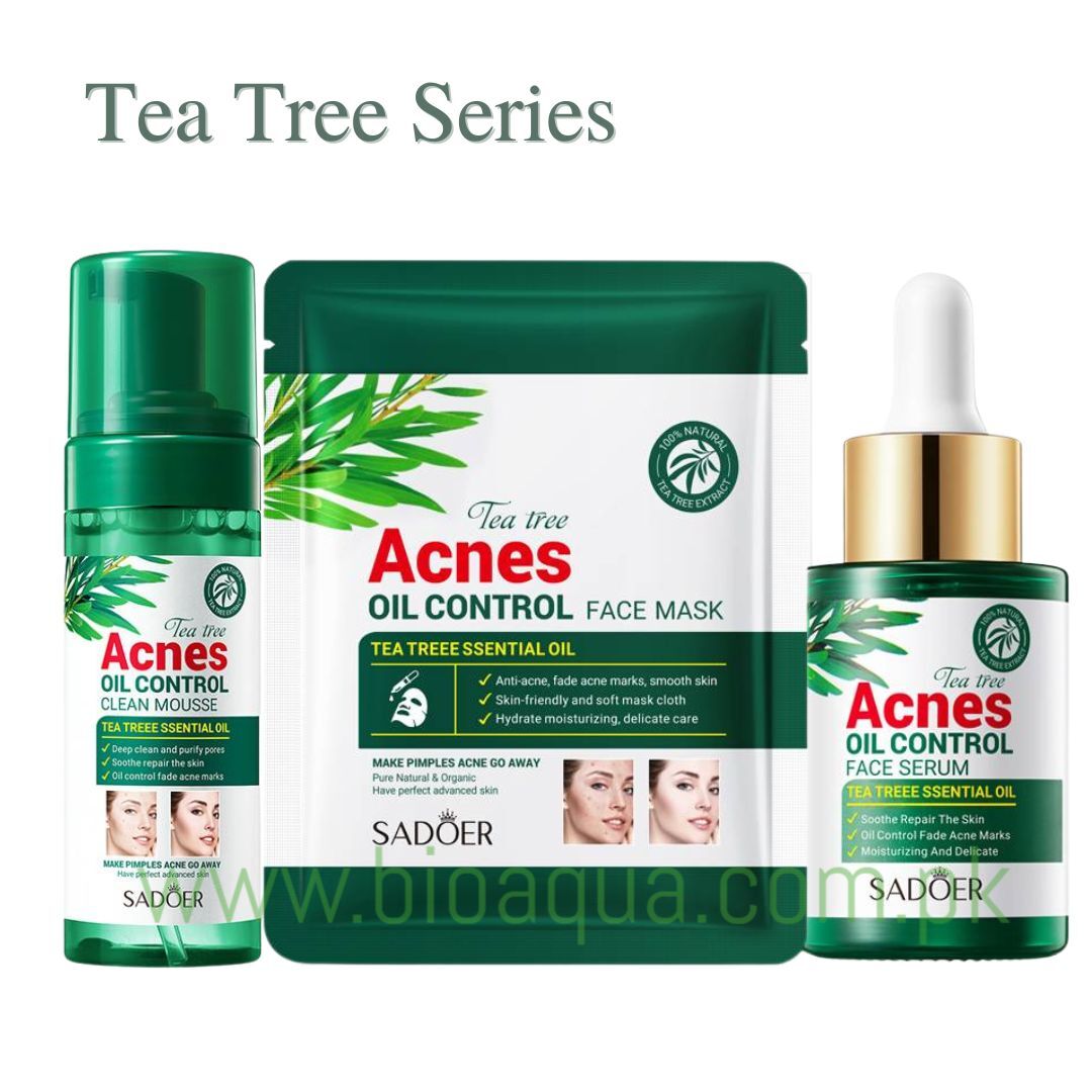 Sadoer Pack of 3 Tea Tree Oil Control Anti-Acne Series