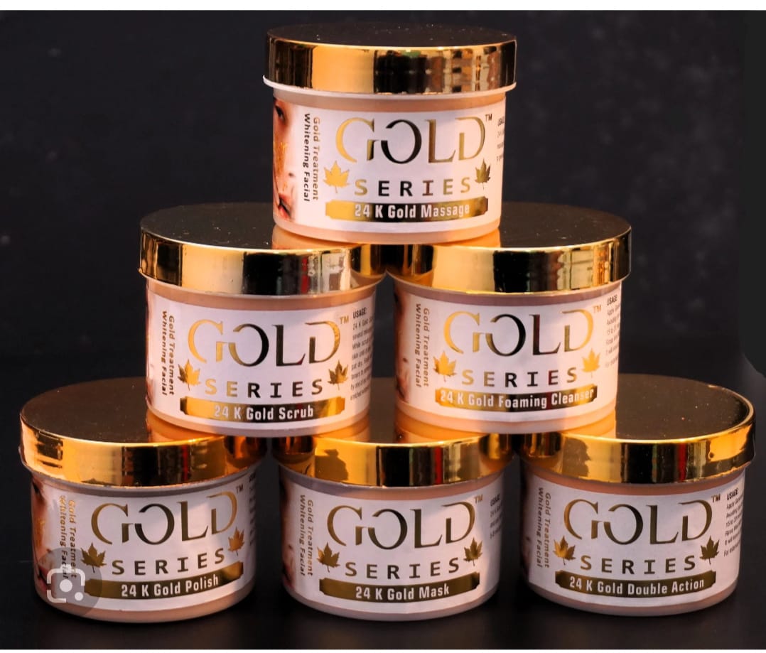 24K Gold Series Facial kit | 6 Pieces gold Facial Set