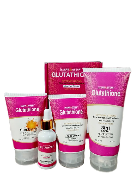 Glutathione extreme Strong Whitening Kit For All Skin Types 4 in 1