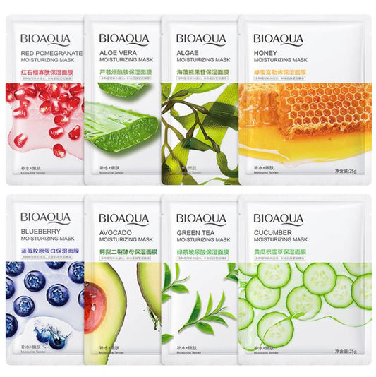 BIOAQUA Pack of 8 Moisturizing Face Sheet Mask