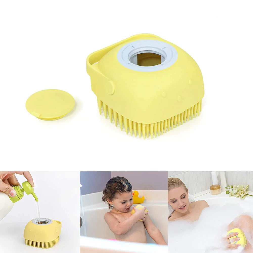 Silicone Bath Brush For Body Scrubber Wash & Massage for Baby, Men and Women, Loofah Brush