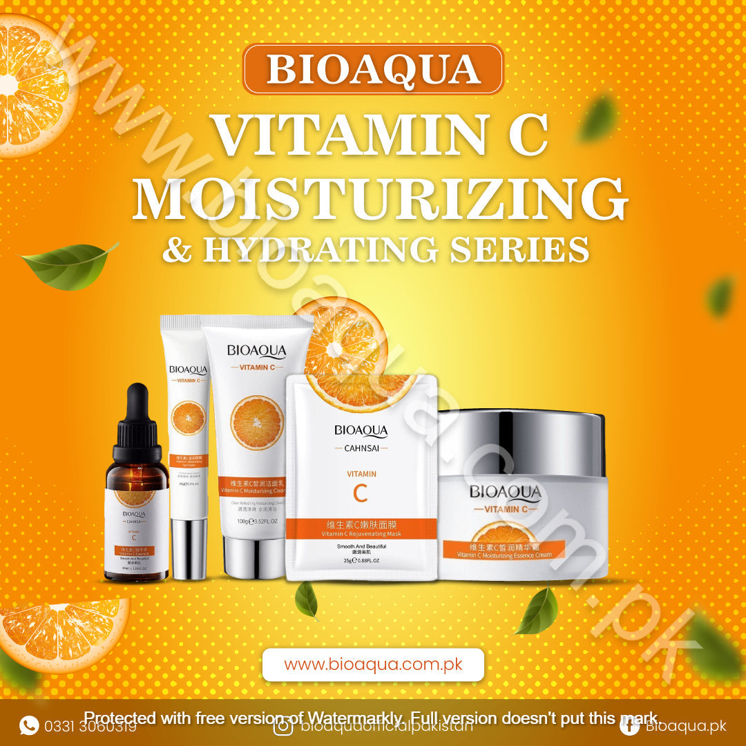 BIOAQUA Pack of 5 Vitamin C Moisturizing Skin Care Products Set