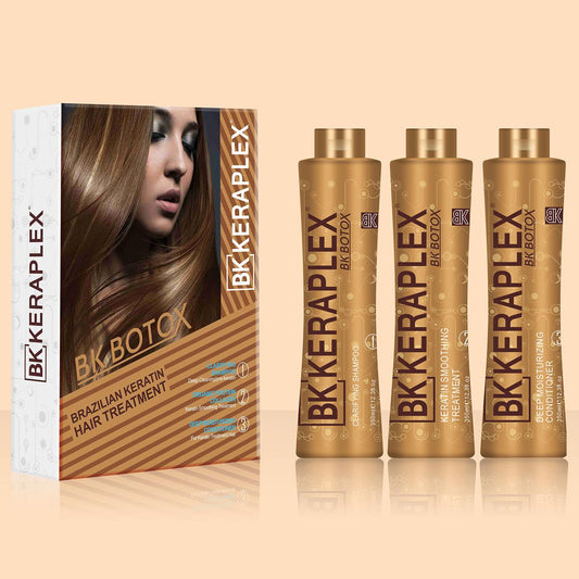 BK Brazilian Rebounding Keraplex Smoothing Straightening Botox Keratin Treatment Kit For Parlour Saloon & Barber Shop