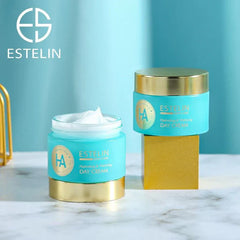 Estelin Hyaluronic Acid Hydrating & Vitalizing 4 Pc Kit Box Packing - Serum, Day & Night Cream, Facial Cleanser