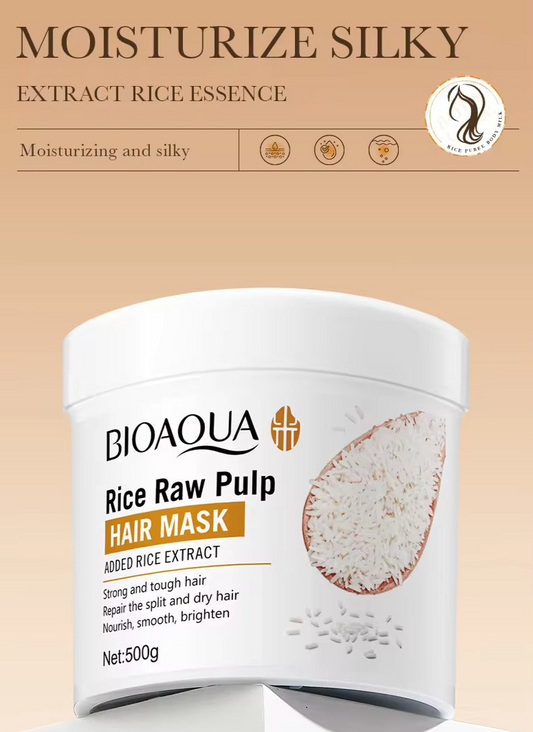 BIOAQUA Ric Raw Pulp Hair Mask For Dry Damaged Hair 500g