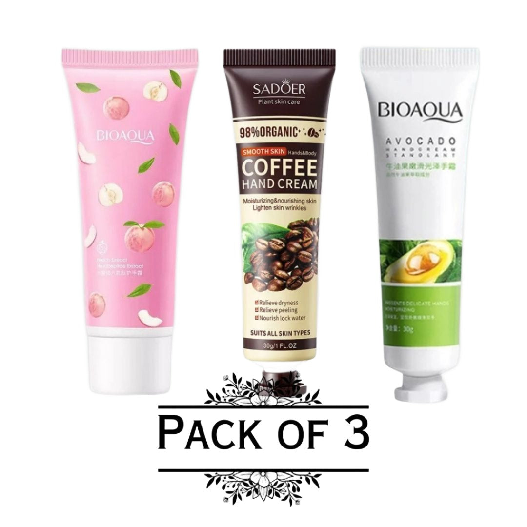 BIOAQUA Pack of 3 Moisturizng Hand Cream Set