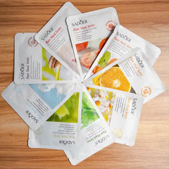 SADOER Pack of 12 Soothing Brightening Face Sheet Mask