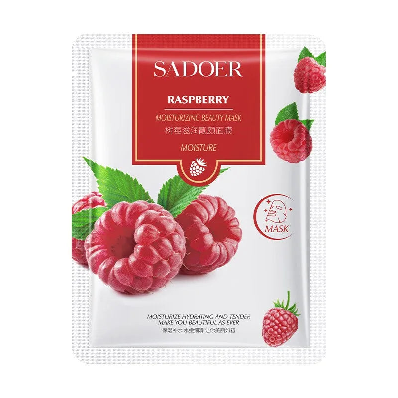 Sadoer Pack of 10 Plant Fruit Moisturizing Hydration Facial Sheet Mask