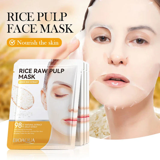 BIOAQUA Rice Raw Pulp Long Lasting Moisturizing Face Mask Sheet