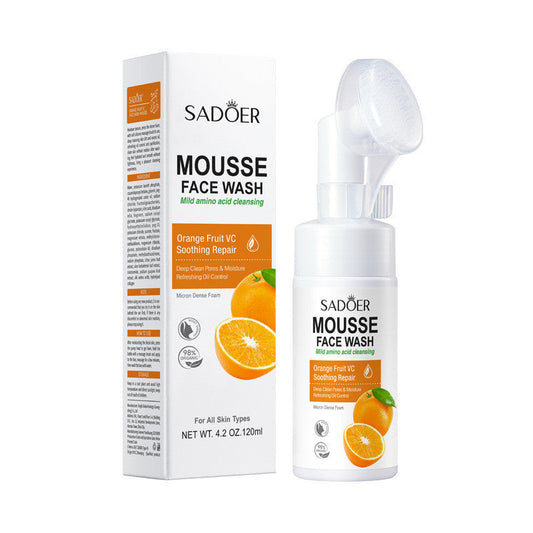 SADOER Orange VC Mild Amino Acid Cleansing Mousse Face Wash 120ml